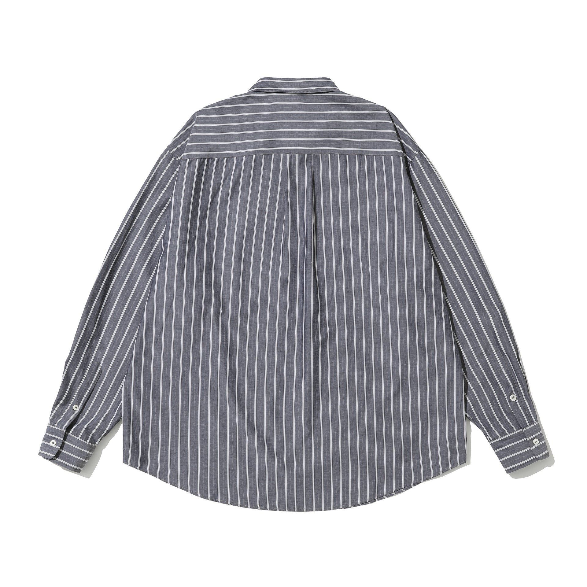 Half Zip Striped Shirt Black